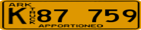 Trailer License Plate